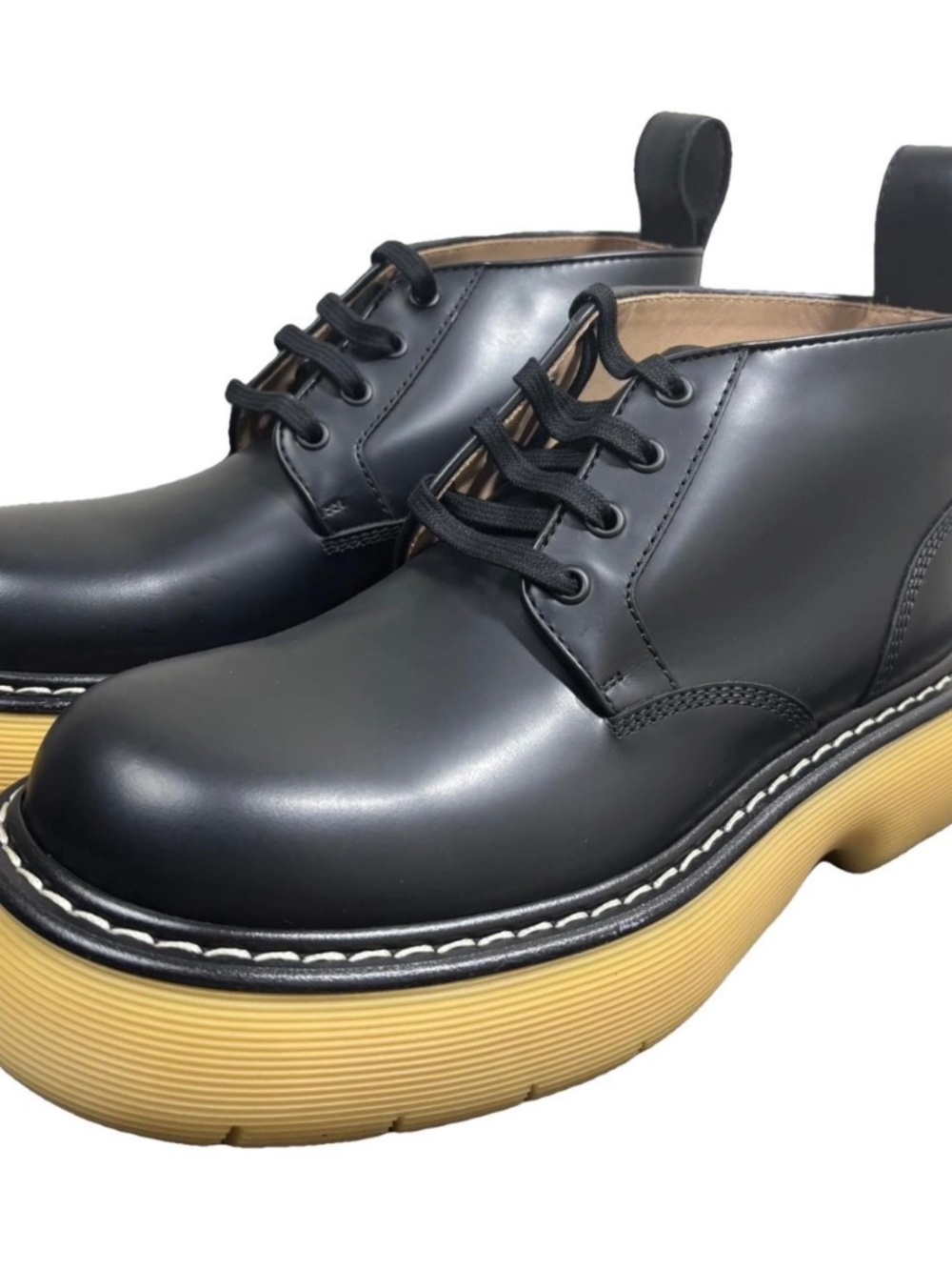 Bottega Veneta Leather The Swell Lace Up Ankle Boots